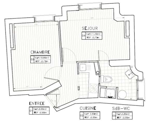 Appartement de 32 m²