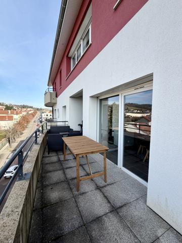 La Talaudière (42350) A LOUER - Appartement T3 avec grande terrasse et garage - Centre-ville de La Talaudière