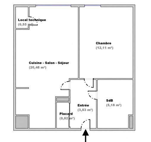 ESSEY LES NANCY (54) - APPARTEMENT 2 PIECES - DERNIER ÉTAGE AVEC ASCENSEUR - CAVE - PARKING - CALME ABSOLU