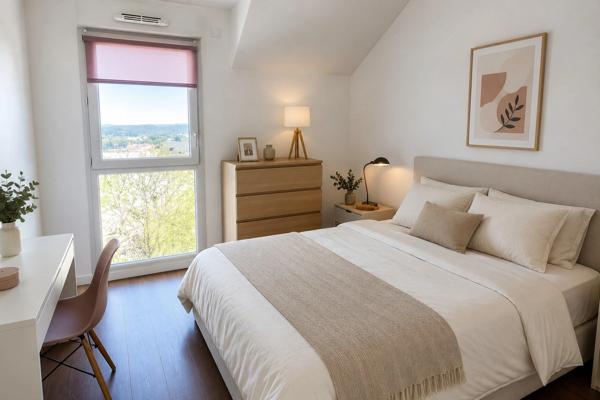 ESSEY LES NANCY (54) - APPARTEMENT 2 PIECES - DERNIER ÉTAGE AVEC ASCENSEUR - CAVE - PARKING - CALME ABSOLU