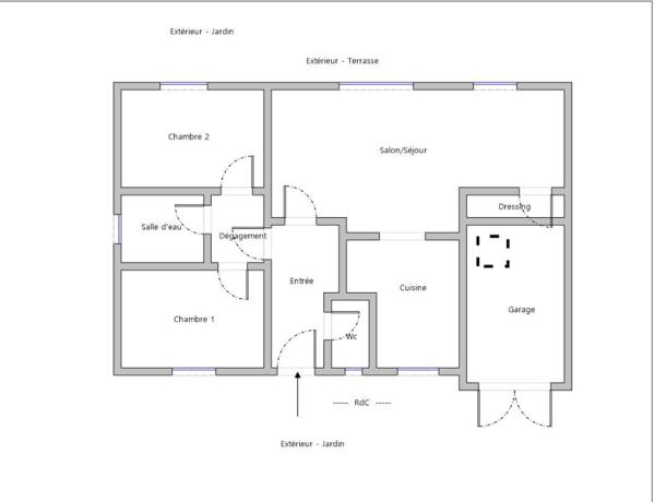 Maison plain-pied au coeur de la nature