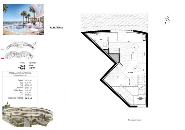 Le haut de gamme s'invite dans ce Duplex de plus de 59 m² au sein du village naturiste du Cap d'Agde