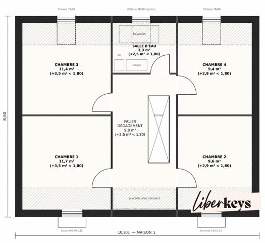 SONCHAMP - Proche Rambouillet / Terrain à bâtir 1069 m 2 avec projet  maison 4 chambres