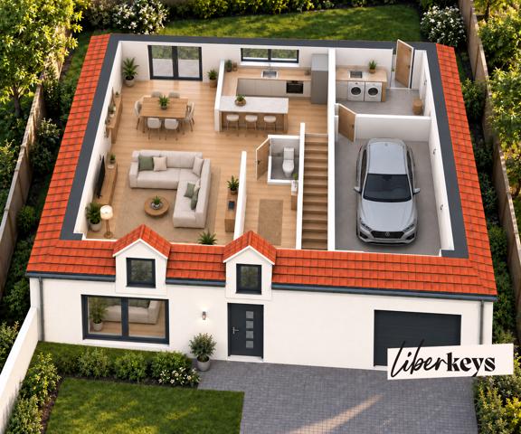 SONCHAMP - Proche Rambouillet / Terrain à bâtir 1069 m 2 avec projet  maison 4 chambres