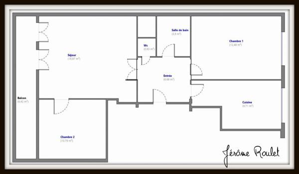Dpt Vienne (86), à vendre POITIERS Gare Centre-ville, appartement T3 de 63,36 m² avec cave et place de parking privative