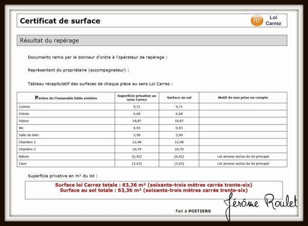 Dpt Vienne (86), à vendre POITIERS Gare Centre-ville, appartement T3 de 63,36 m² avec cave et place de parking privative