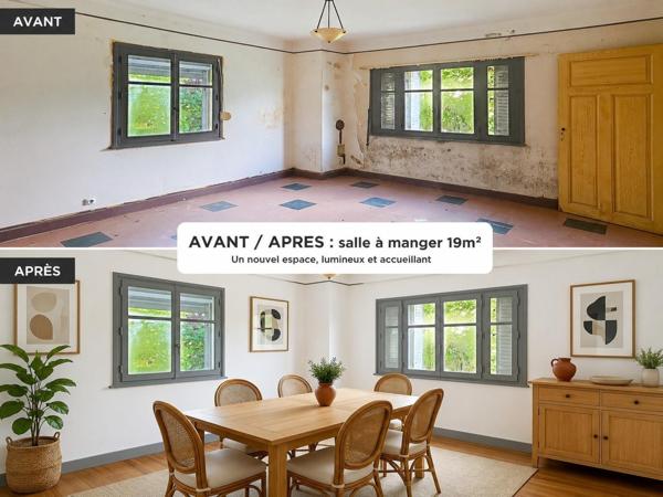 MAISON 233m² À RÉNOVER  SUR PARCELLE DE 2300m²
