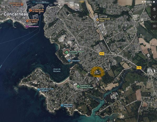 Un terrain constructible à proximité des plages du Cabellou