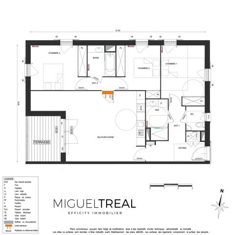 Appartement 4 pièces - 90 m² Bien prestige