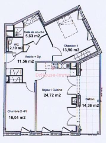 Appartement à vendre 3 pièces de 73 m²