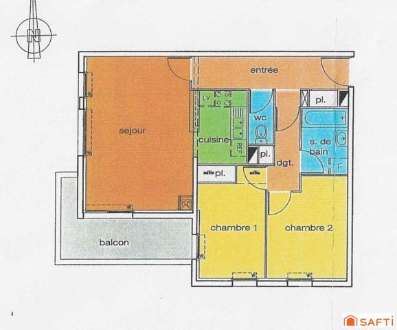 T3 avec garage , immeuble sécurisé, Les Gayeulles