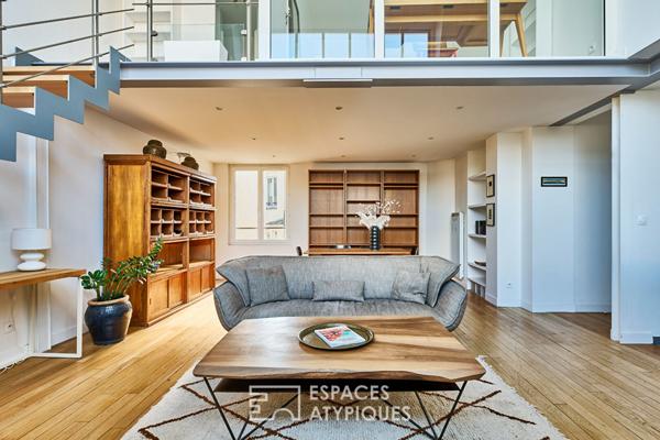 Atelier d’artiste en dernier étage avec remise à tableaux à SoPi