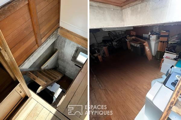 Atelier d’artiste en dernier étage avec remise à tableaux à SoPi