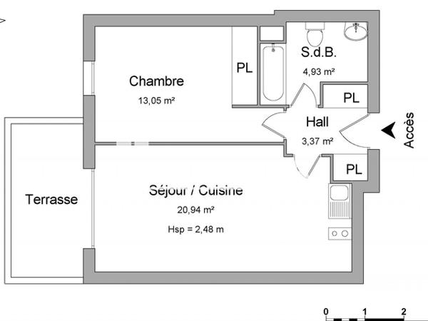 Location Appartement 2 pièces 42.29 m² - 3 IMPASSE EDMOND BRAZES Argeles Sur Mer 66700