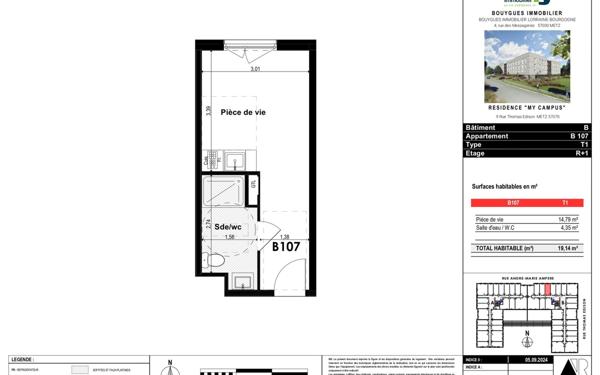 Appartement à vendre    1 pièce •  Metz