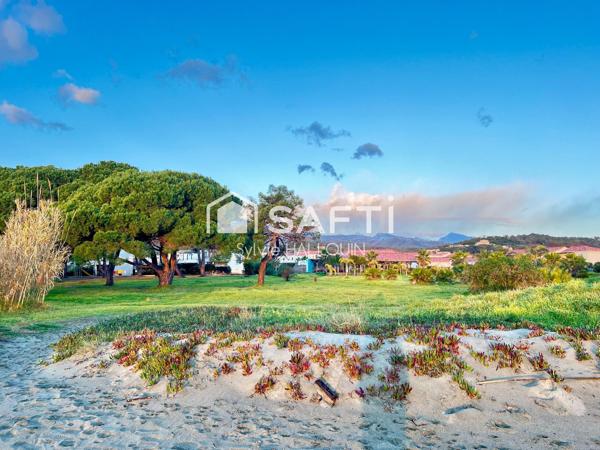 Appt T2 meublé bord de mer jardin 96m², parking privé