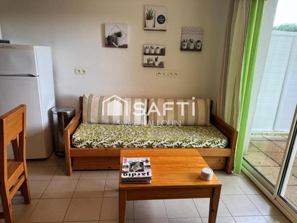 Appt T2 meublé bord de mer jardin 96m², parking privé