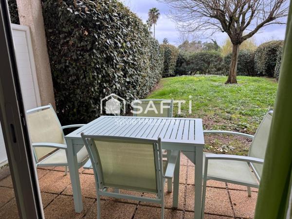 Appt T2 meublé bord de mer jardin 96m², parking privé