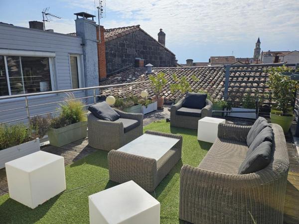 5 suites, double terrasse 60m² au jardin public