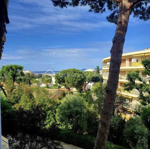 Au sein de la résidence recherchée "Le Mas de Tanit", découvrez ce grand studio situé au 4e étage, bénéficiant d’une agréable exposition Sud/Ouest et d’une belle terrasse donnant sur un environnement arboré, avec une vue dégagée avec petit aperçu mer.

L’appartement se compose d’une entrée desservant une salle de bain avec WC, ainsi qu’un véritable dressing d’environ 6 m2, offrant une capacité de rangement particulièrement appréciable. 

La pièce principale, lumineuse et climatisée, propose un espace séjour confortable ainsi qu’une cuisine ouverte équipée avec bar, permettant de profiter d’un espace de vie convivial et fonctionnel. Le séjour s’ouvre directement sur la terrasse.

La résidence dispose également d’une piscine, véritable atout pour profiter pleinement du climat azuréen. Une cave complète ce bien.

L’appartement peut être vendu meublé, ce qui le rend particulièrement adapté à un pied-à-terre, une résidence secondaire ou un investissement locatif.

La plage se situe à environ 700 mètres.

Le logement étant actuellement exploité en location saisonnière, les visites pourront être organisées sur certains créneaux disponibles, notamment courant septembre et début octobre.