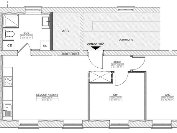 Location Appartement 3 pièces 52 m² - 17 RUE GRAUMANN Strasbourg 67000