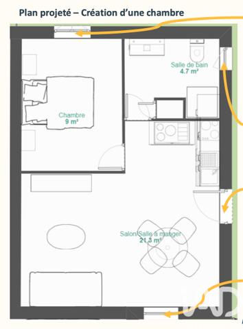 Maison à vendre 1 pièce 35 m² Saint-Gilles-Croix-de-Vie