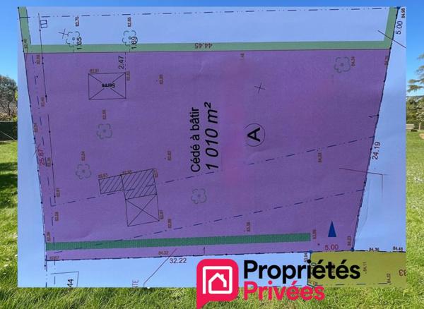 Terrain 1010m2  constructible libre constructeur centre Anet 127000 FAI