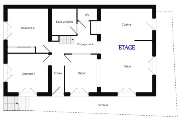 A vendre à CHINDRIEUX, maison individuelle avec fort potentiel d’évolution – Jusqu’à 140 m² habitables. Terrain et garage. Lac du Bourget