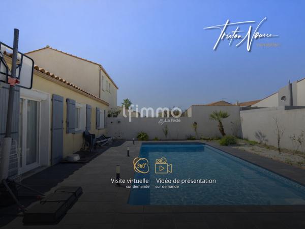 Maison de plain pied - 3 faces - 95 m2 - Piscine - Elne