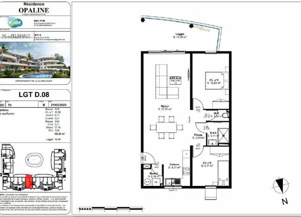 Maison à vendre    2 pièces • 69,38 m2 Sainte-Anne