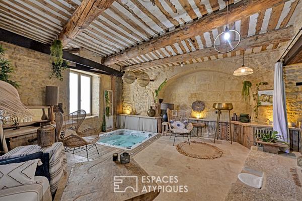 Maison de village rénovée avec vue imprenable proche Uzès