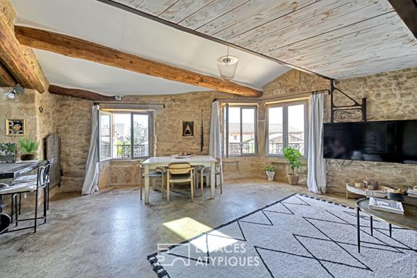 Maison de village rénovée avec vue imprenable proche Uzès