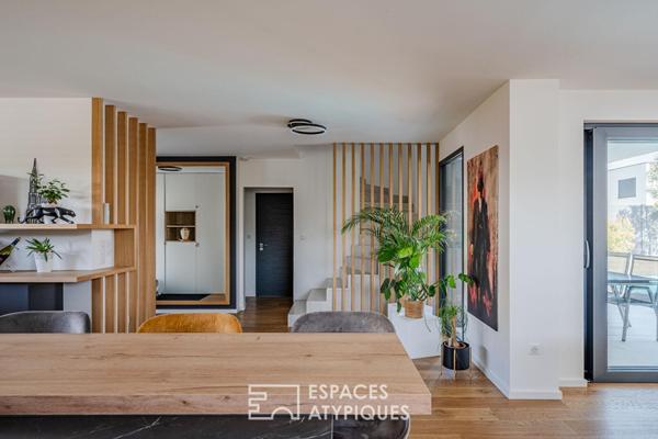 Maison contemporaine et sa piscine