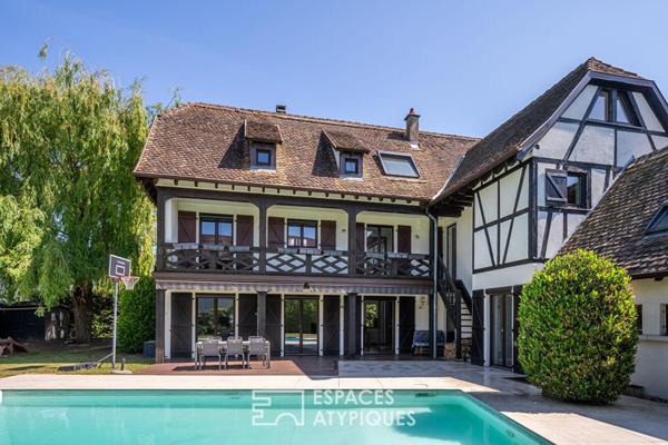 Maison de caractère avec piscine et jardin arboré