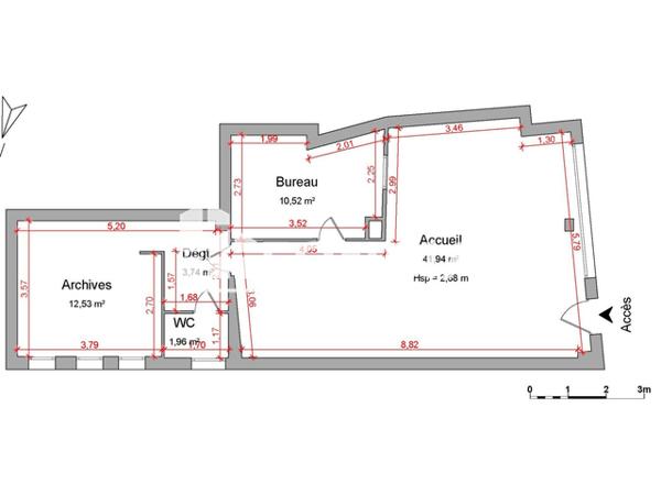 Location Local commercial 3 pièces 70.69 m² - 13 AVENUE ROGER COHE Pessac 33600