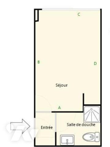 Recamier - Appartement de 15,17 m² au calme absolu 