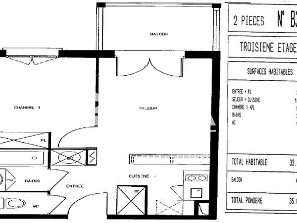 Location Appartement 2 pièces 32 m² - 566 AVENUE DU MARECHAL FOCH Saint-paul-lès-dax 40990