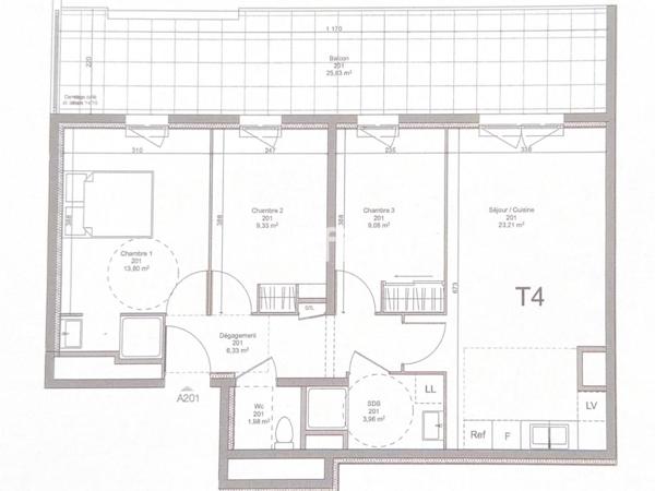 Appartement 4 pièces - 68 m² Exclusivité efficity