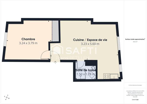 SAINT-CLOUD – Bord de Seine - Appartement 2 pièces 34m2 - Proximité immédiate du T2