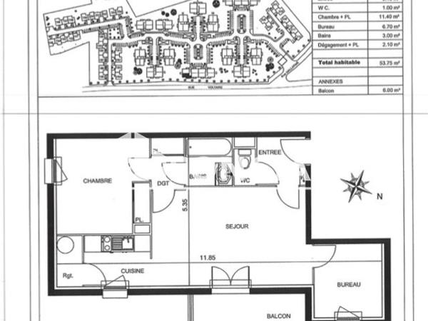 Location Appartement 2 pièces 53.8 m² - 1 RUE AIME CESAIRE Avion 62210