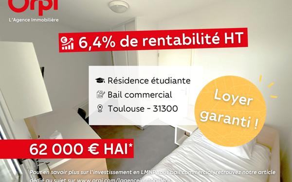 Appartement à vendre    1 pièce •  Toulouse