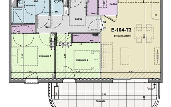 Appartement à vendre    3 pièces •  Narbonne