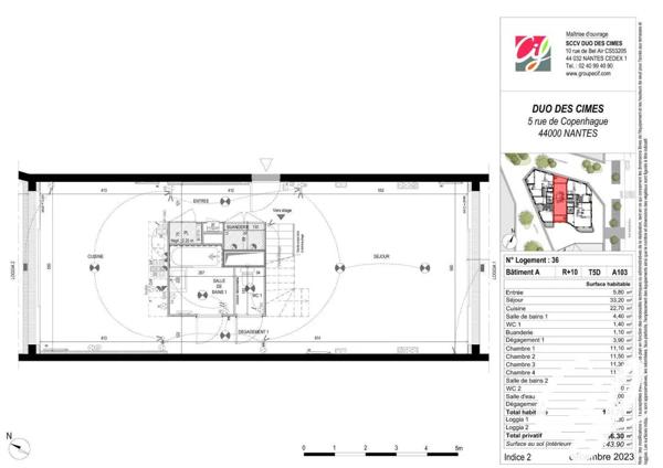Appartement à louer à Nantes (44000)
