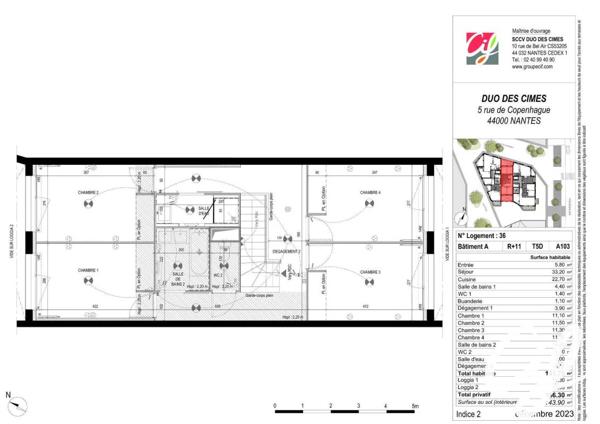 Appartement à louer à Nantes (44000)