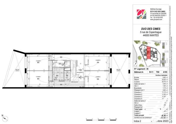 Appartement à louer à Nantes (44000)