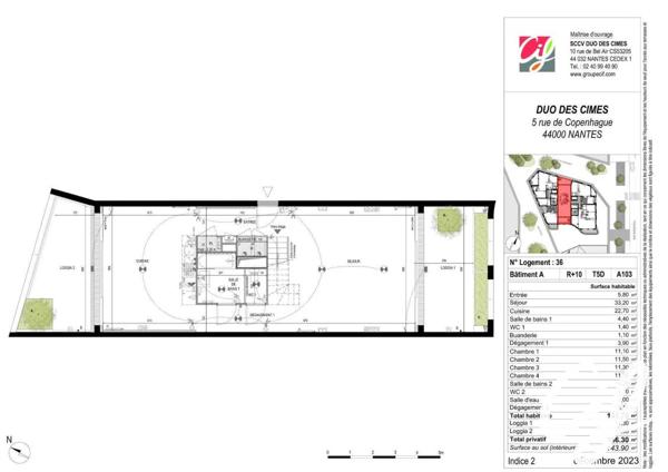 Appartement à louer à Nantes (44000)