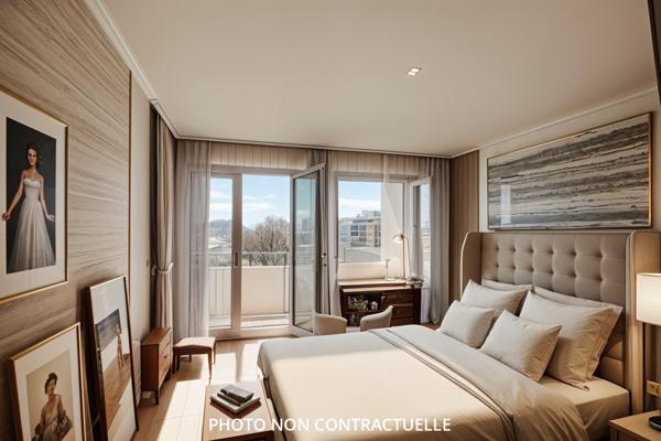 MARSEILLE 8 - SECTEUR VELODROME / PALAIS DES CONGRES , APPARTEMENT TRAVERSANT, LUMINEUX , DEUX BALCONS, ASCENSEUR, DEUX CHAMBRES -