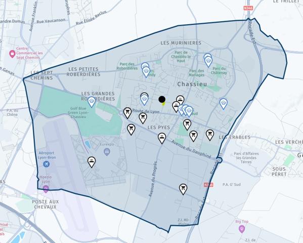 Chassieu (69680) Terrasse au calme de 36 m² au centre ville de chassieu