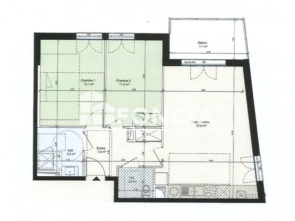 Location Appartement 3 pièces 67.4 m² - RUE GABRIELLE PERI Buchelay 78200