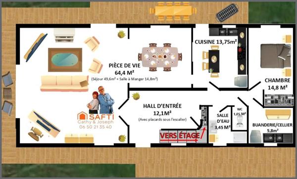 Charme, volumes et piscine à deux pas du centre de Châtillon-sur-Chalaronne